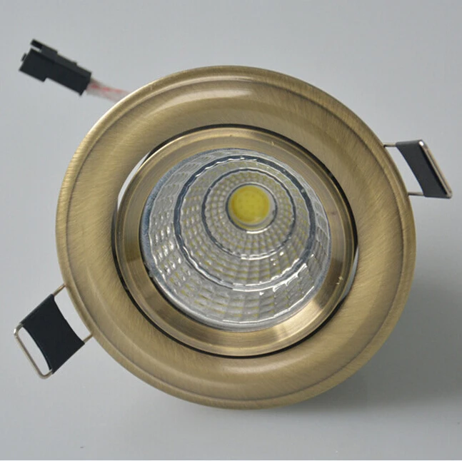 

News Warm Cool Natural white 10W 15W Dimmable COB LED Downlights 110-240V Tiltable Fixture Recessed Ceiling Down Lights Lamp