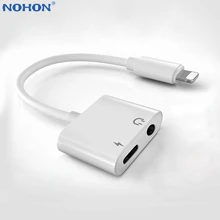 Высокое качество Быстрая зарядка 3,5 мм разъем аудио сплиттер под наушники Changer кабель для iPhone X XS Max XR 7 8 Plus разъем провода шнур