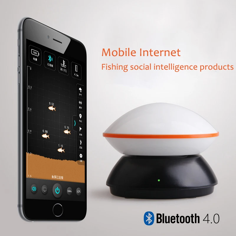 Портативный Смарт беспроводной Bluetooth эхолот эхолот Рыбалка тревоги эхолот для Android/iOS мобильный телефон планшет детектор рыбы 