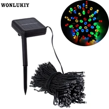 12 м Солнечный светодиодный Сказочный светильник 100 светодиодный s водонепроницаемый Звездный декоративный светильник для рождества, праздника, свадьбы, вечеринки, сада