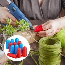 Behogar 12 шт. термостойкие Нескользящие силиконовые защитные колпачки для пальцев Крышка для горячего клея воск скрапбукинга швейная обработка рукоделия