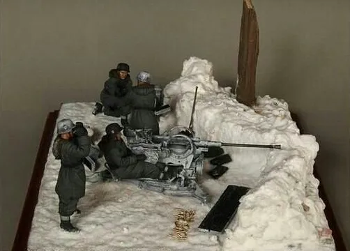 

1/35 German Winter Artillery 4 person (does not include ground stations and guns) WWII Resin Model Kit figure Free Shipping