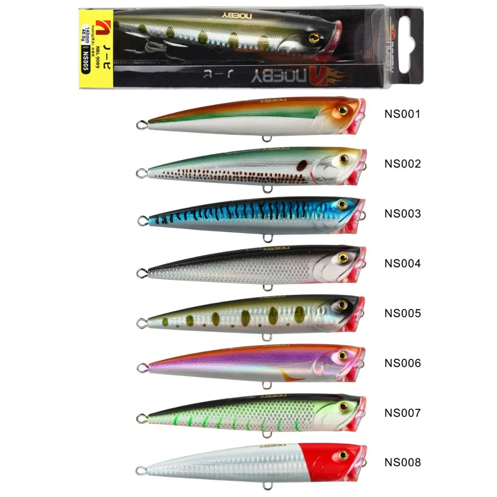 NOEBY Fishing Lures NBL9069 Popper Lure 140mm/40g Classic Sea Fishing Wave Climb Hard Bait Tackle Pesca Top Water