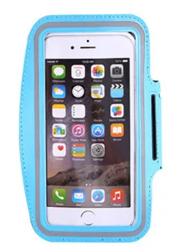Мобильный телефон рука мешок бег спортивный инвентарь наручные пакет на открытом воздухе для верховой езды наушников отверстие Водонепроницаемый ткань Спортивные сумки Pack - Цвет: sky blue