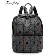 Новинка 2017 года Bao женщин Nano сумка Diamond решетки Tote Геометрия Стеганый рюкзак SAC сумки женщины Хамелеон серии
