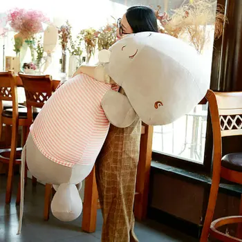 

100cm big size Cute hippo plush toys stuffed Soft Down cotton hippo doll birthday gift For Children Sleep pillow cushion