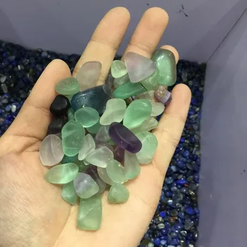 

Natural colorful Fluorite crystal polished Fluorite gravel stones for aquarium
