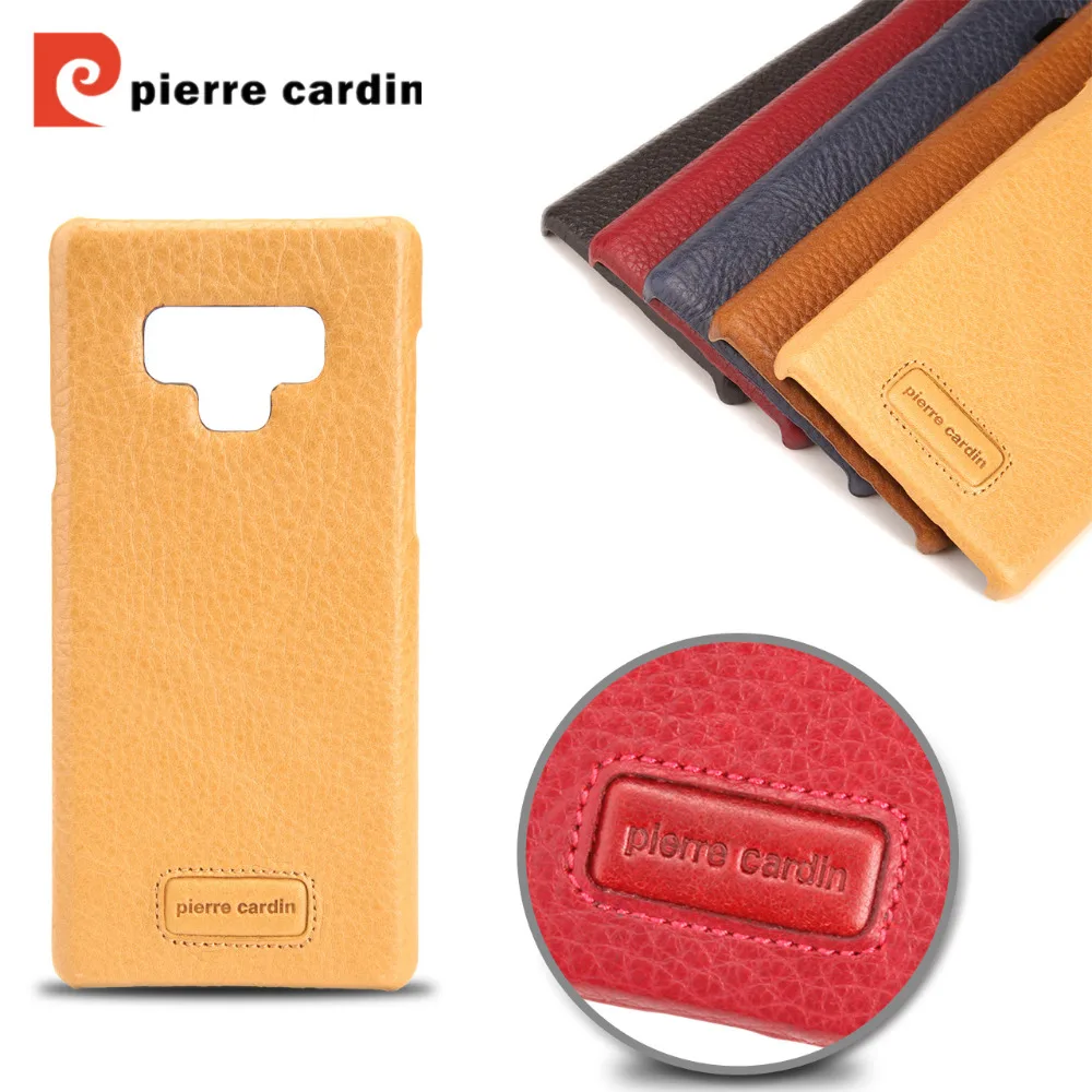 

Pierre Cardin Brand New Vintage Genuine Leather Phone Case For Samsung Galaxy Note 9 Slim Hard Back Cover Case Free Shipping
