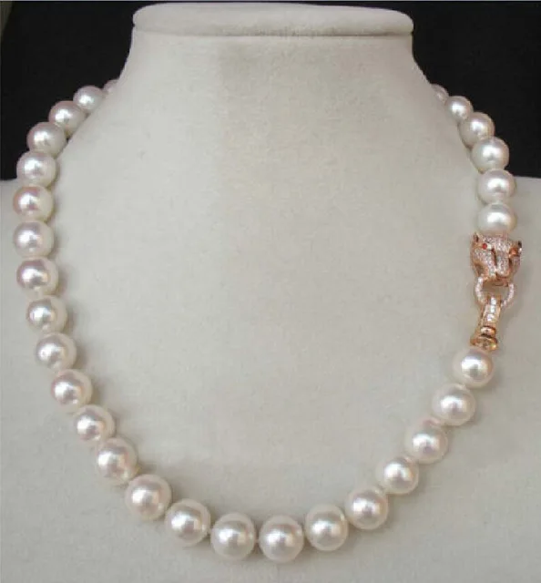 

Charming 18" 10-11MM AAA++ GENUINE WHITE SOUTH SEA NATURAL PEARL NECKLACE