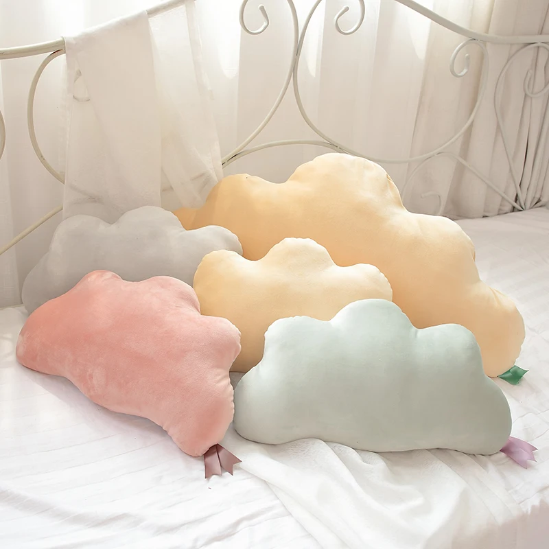 Супер мягкая плюшевая игрушка в виде облака 50 см 90 см, большой размер, плюшевая подушка в виде облака, розовый, желтый цвет, подушка для украшения дома для маленьких детей