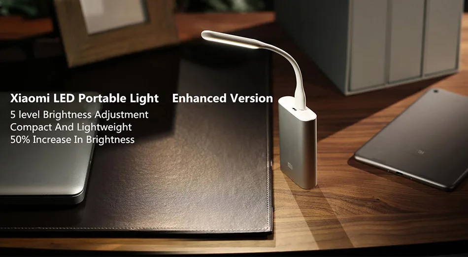 Original Xiaomi USB LED Light With Switch 5 levels brightness USB for Power Bank Comupter Portable Shining LED Lamp (6)