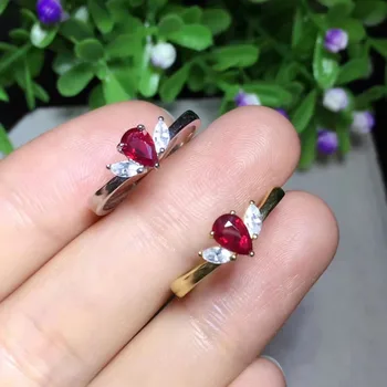

Qi Xuan_Fashion Jewelry_Red Stone Simple Elegant Woman Rings_S925 Solid Sliver Fashion Rings_Manufacturer Directly Sales