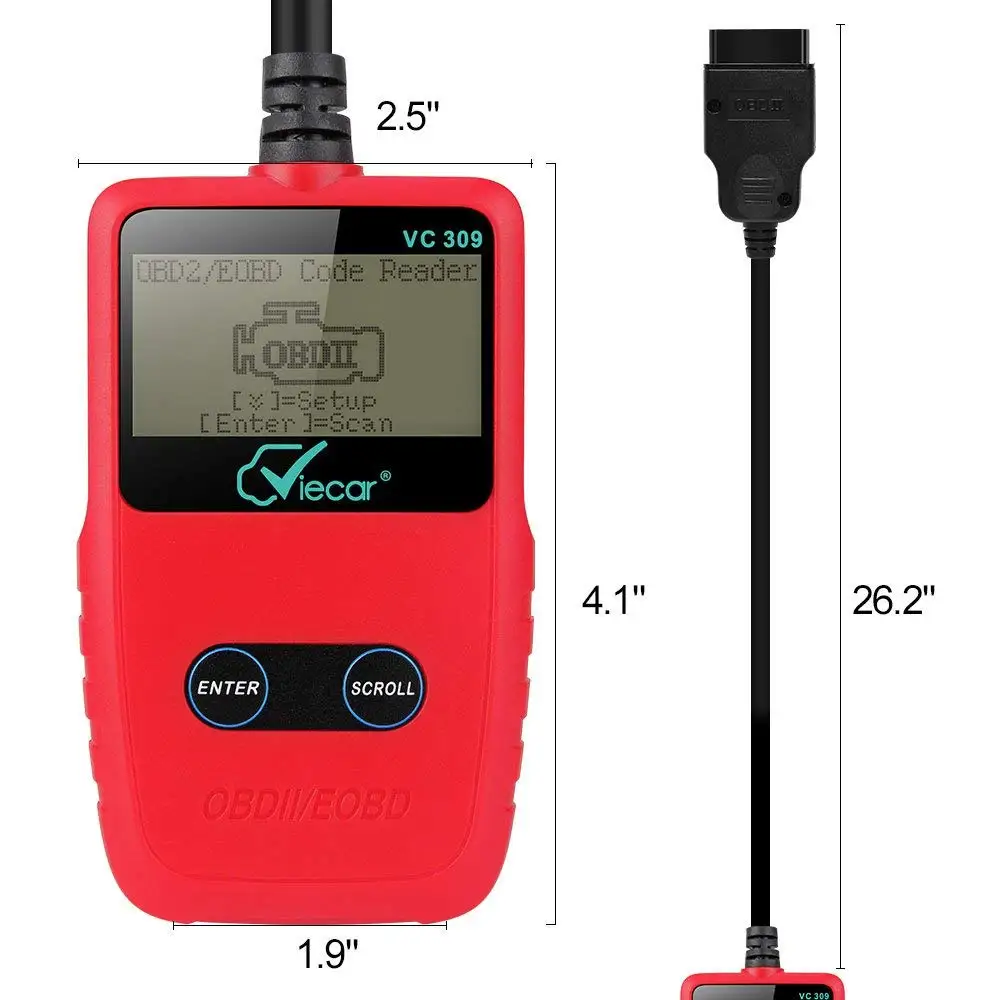 OBD2 диагностический инструмент C01 считыватель кодов OBDII сканирующий для