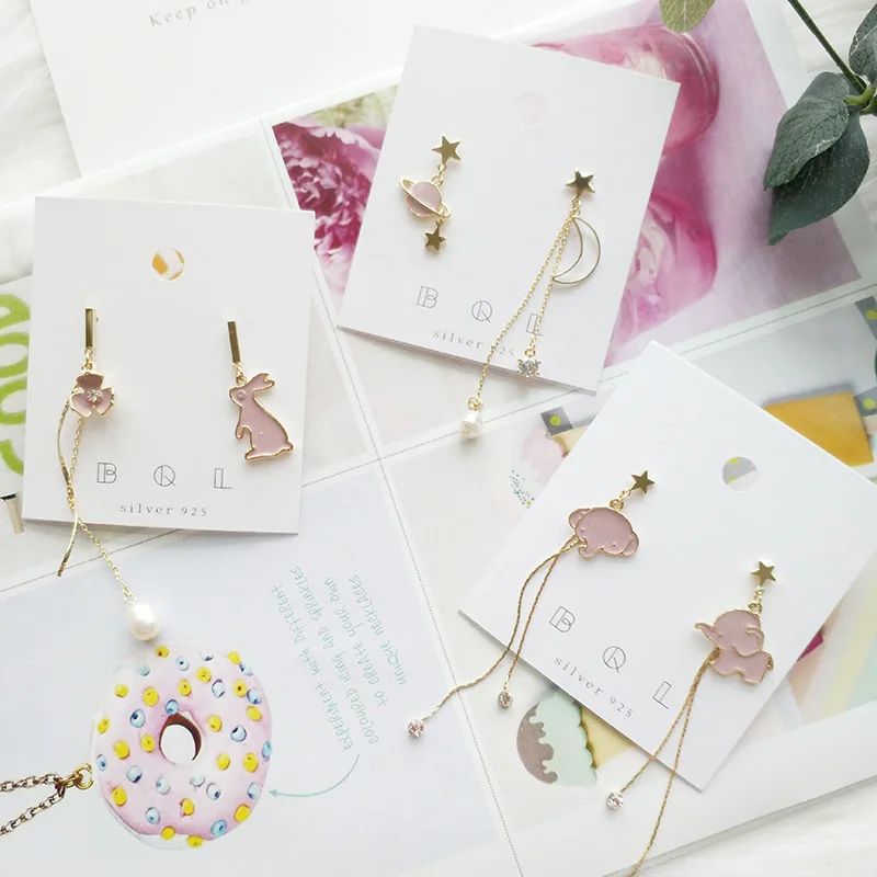 

Women Drop Dangle Earrings Anti-allergy Cute Cartoon Rabbit Elephant Star Earrings Korea Handmade-JQD5