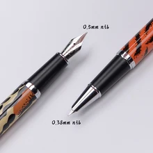 Новинка Jinhao благородная леопардовая перьевая ручка 0,38 мм и 0,5 мм чернильная ручка подарок высокое качество студенческие принадлежности каллиграфия ручки