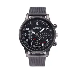 Relogio Masculino модные мужские часы дизайн нержавеющая сталь пояс сетки аналоговые сплава кварцевые наручные часы Horloges MannenHorloge20