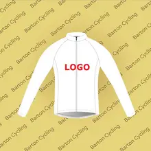 Barton велосипедная куртка заказной дизайн YKK молния Зима термальный флис с длинным рукавом Джерси