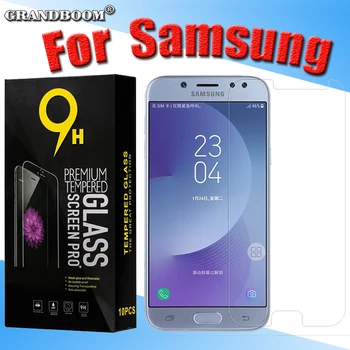 

500pcs 9H Tempered Glass Premium Guard Shield For Samsung J3 J5 J7 2017 2016 Screen Protector Toughened Glass Film With Package