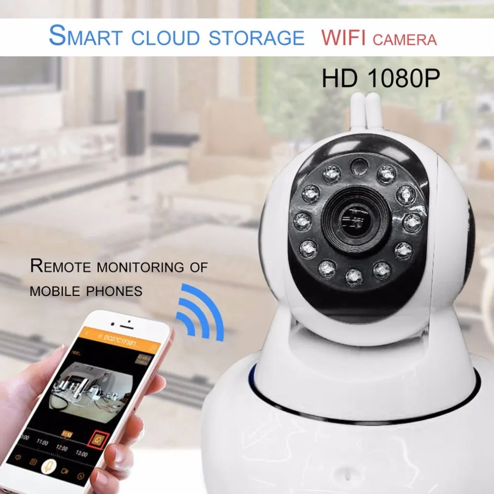 

1080P HD Wireless IP Camera dome Security camera wifi Remote Control Indoor home Surveillance camera System smart Monitor
