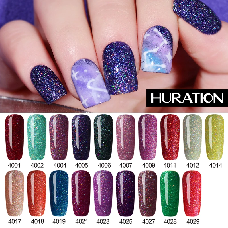 

Huration Neon Colors Gel Polish Enamel Starry Sky Semi-Permanent Gel Nail Lacquer with Effect Manicure Design UV Gel Varnish