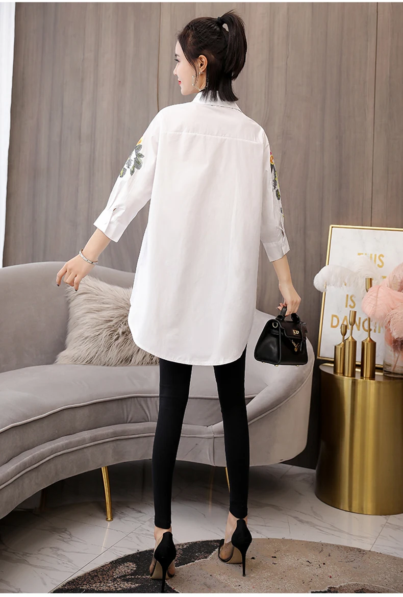 Women Blouse Embroidery Chinese Stlye Plus Size Blusa Feminina Summer Top Chemise Femme Tops Shirt Harajuku Womens Blouses (4)