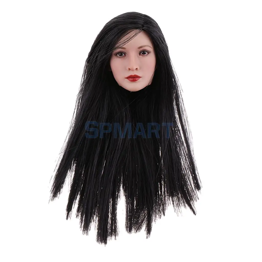 1/6 Asian Beauty Soldiers Head Sculpture Sculp for 12inch   Hot Stuff  Kumik Action Figure