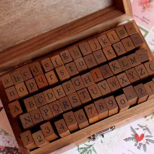 

Freeshipping! 70pcs/set/ Number and Letter Wood stamp Set/Wooden Box/Multi-purpose stamp/DIY funny work/regular script 5Sets/Lot