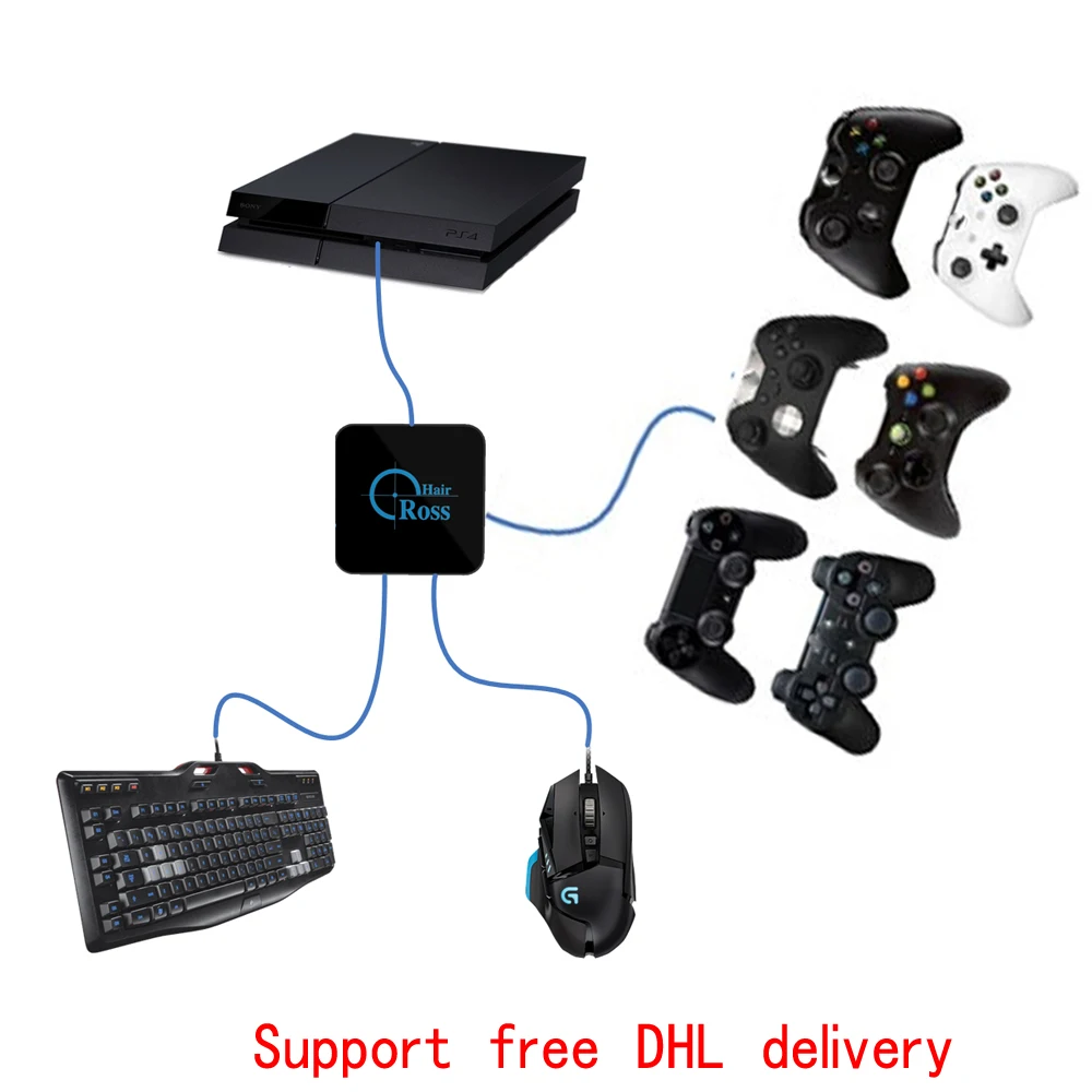 

Crosshair Mouse Keyboard Converter Cross Hair Adapter for Switch NS for PS4 Slim / PS3 / for XBox ONE