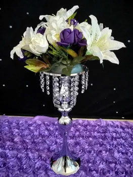 

Gold or sliver acrylic crystal vases wedding centerpiece