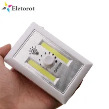 Ультра яркий COB Светодиодный настенный Ночной светильник, магнитный шкаф, лампа на батарейках, Регулируемый поворотный переключатель для гаража, для шкафа, Luminaria