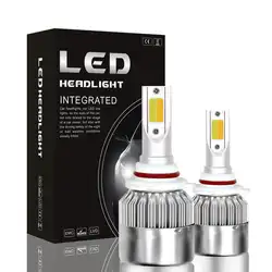 2 шт. 9005 HB3 лампы для автомобильных фар 32W 3600LM Мини светодиодный Тюнинг автомобилей 3000K 6000K светодиодный лампы