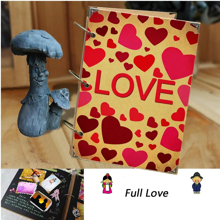 Retro Photo Album Love Creative Gift Loose-leaf Weeding Scrapbooking Travel Baby DIY Scrapbook Craft Handmade 10 Inch 5 Styles photo album