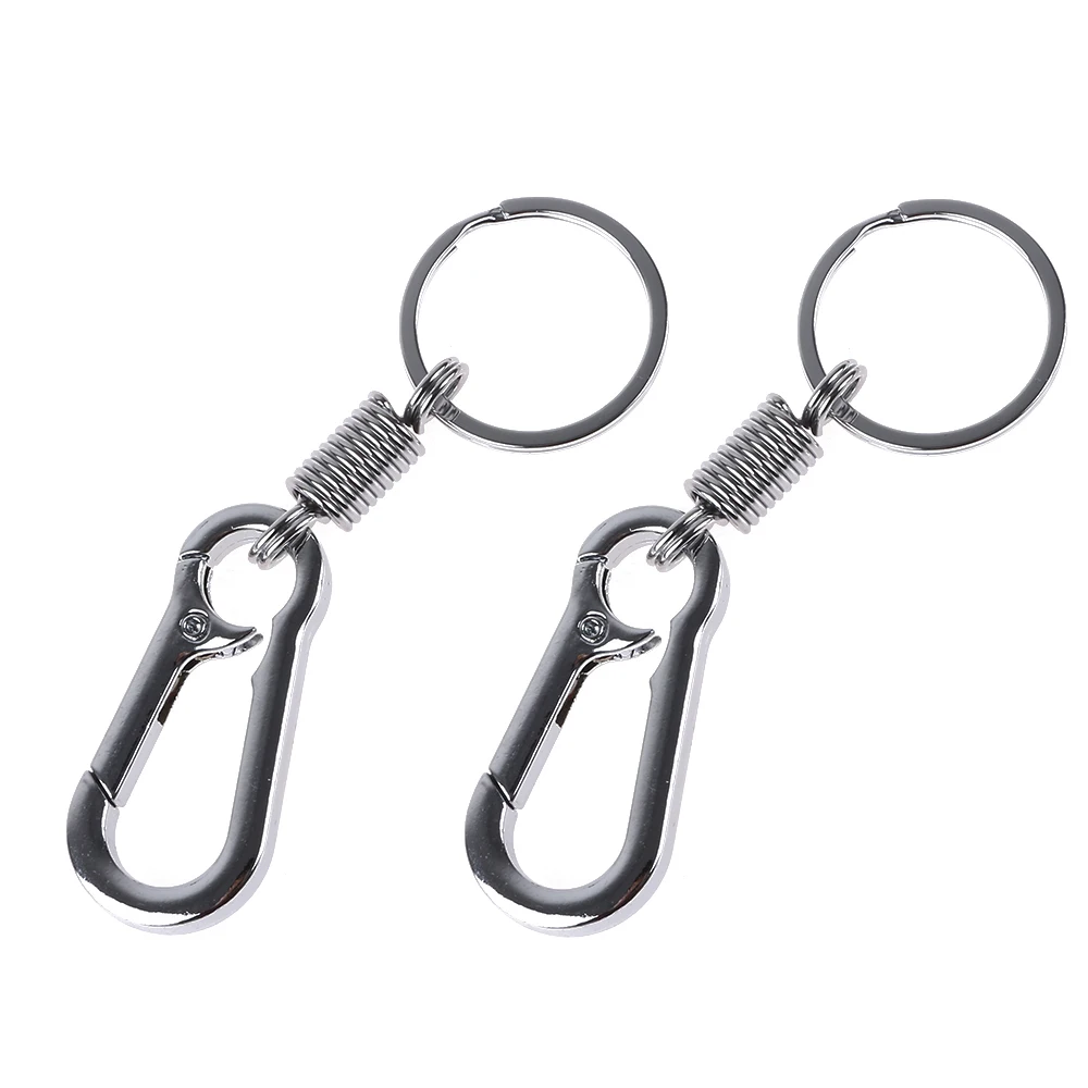 

New Style Car Key Chain Spring Rope Keyring Carabiner Snap Clips Hook Key Chain Outdoor Camping Travel Kits Accessories