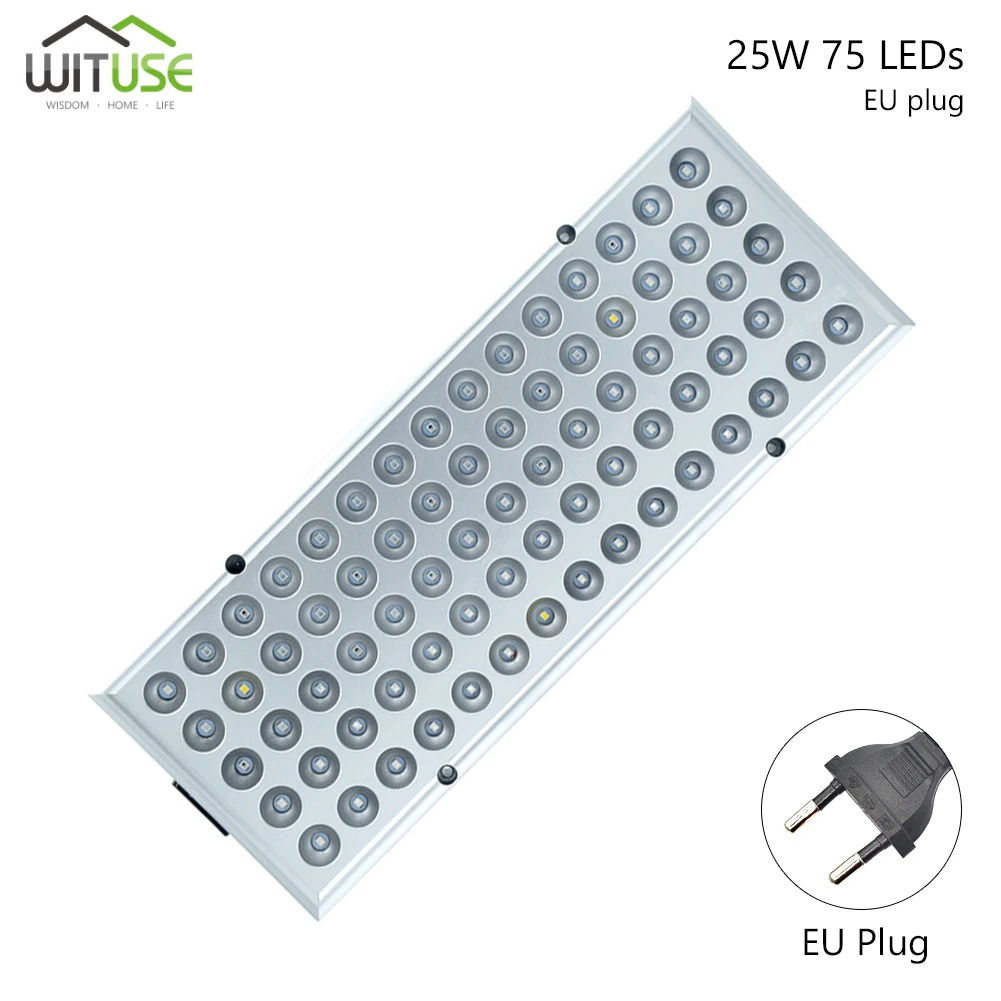 

TSLEEN SMD2835 25W 75LED Plant LED Grow Light Panel For Plant Seedling Full Spectrum For Indoor Plants Hydroponics EU Plug