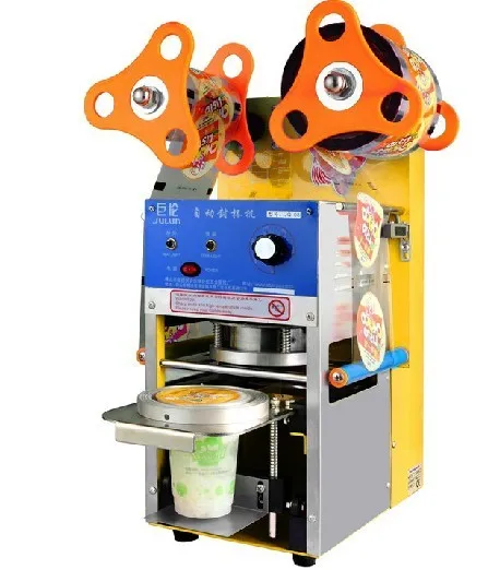 

AC220V Stainless Steel Fully Automatic Cup sealing machine,Bubble tea cup sealing machine,boba cup sealer,plastic cup sealer
