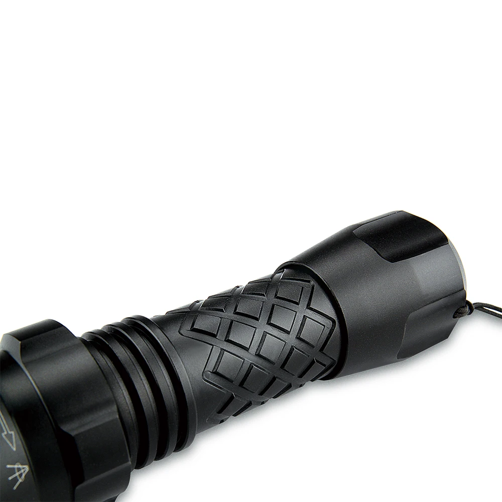 UniqueFire 1407 Mini XML T6 LED  Flashlight Torch 1200LM 5 Modes Adjustable Focus CREE XML Lamp Torch For 1x18650 Battery(Black)8