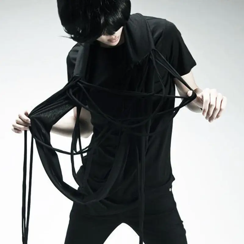 The boy Personality fashion short sleeve T-shirt Men's clothing of cultivate one's morality Clothes of stage performance The boy Personality fashion short sleeve T-shirt Men's clothing of cultivate one's morality Clothes of stage performance