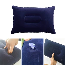 Напольная надувная подушка Толстая прямоугольная портативная ПВХ Флокированная головка надувная воздушная Подушка подголовник для кемпинга сна