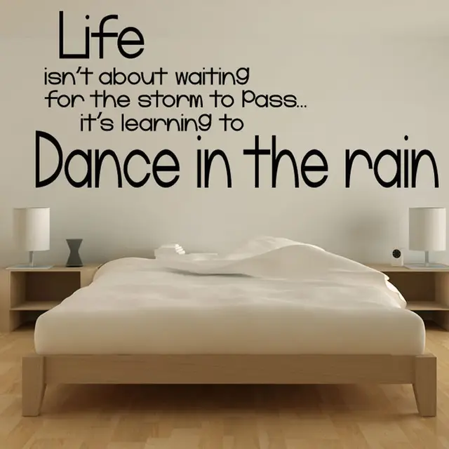 Dans In De Regen Engels Tekst Muursticker Waterdicht Art Decal ... Dans In De Regen Engels Tekst Muursticker Waterdicht Art Decal ...