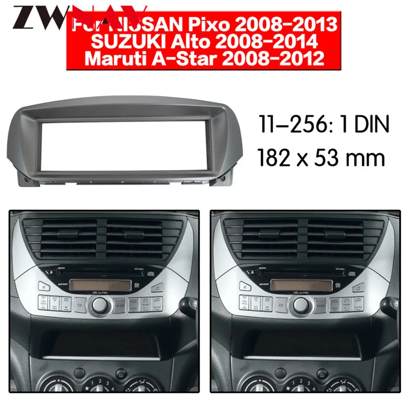 Автомобильный dvd-плеер рамка для 2008- Suzuki Alto/Nissan Pixo2008-2013 1DIN Авто AC черный LHD RHD Авто радио мультимедиа NAVI