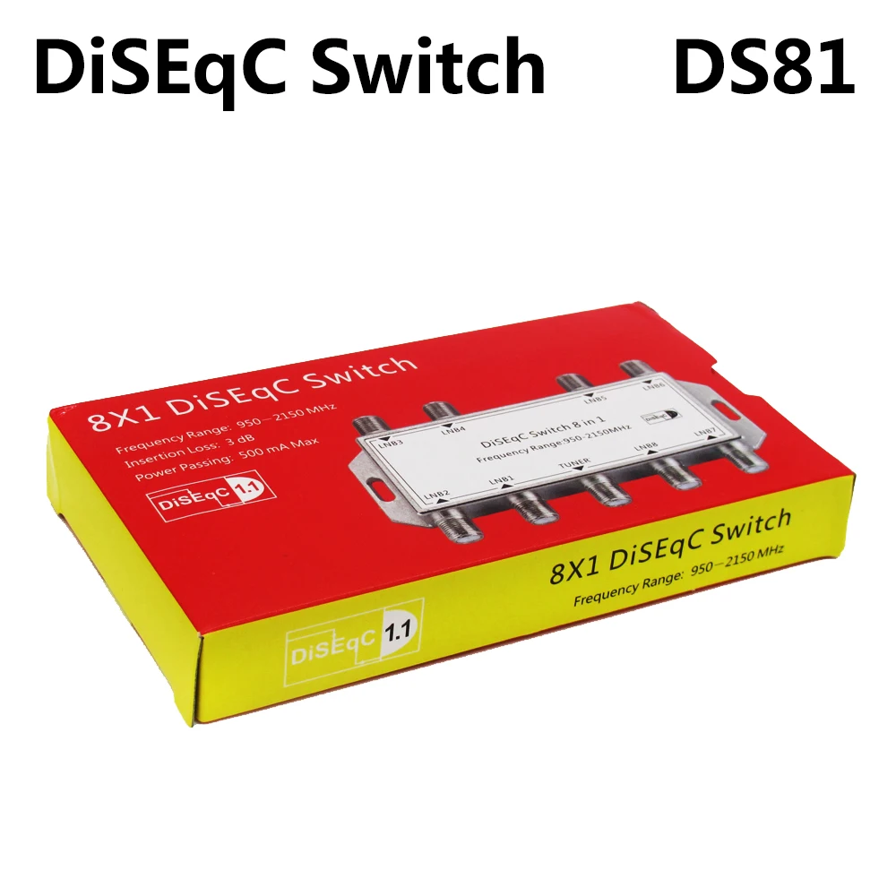 

SZ DS81 8 in 1 Satellite Signal DiSEqC Switch LNB Receiver Multiswitch Newest and Hot Sale