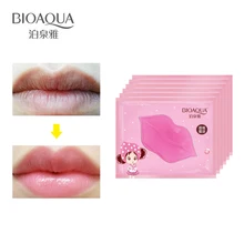 BIOAQUA кристаллическая коллагеновая маска для губ, увлажнение, гиалуроновая кислота, патчи для губ, против морщин, пухлые маски для губ, восстанавливающий Уход за губами, розовый цвет