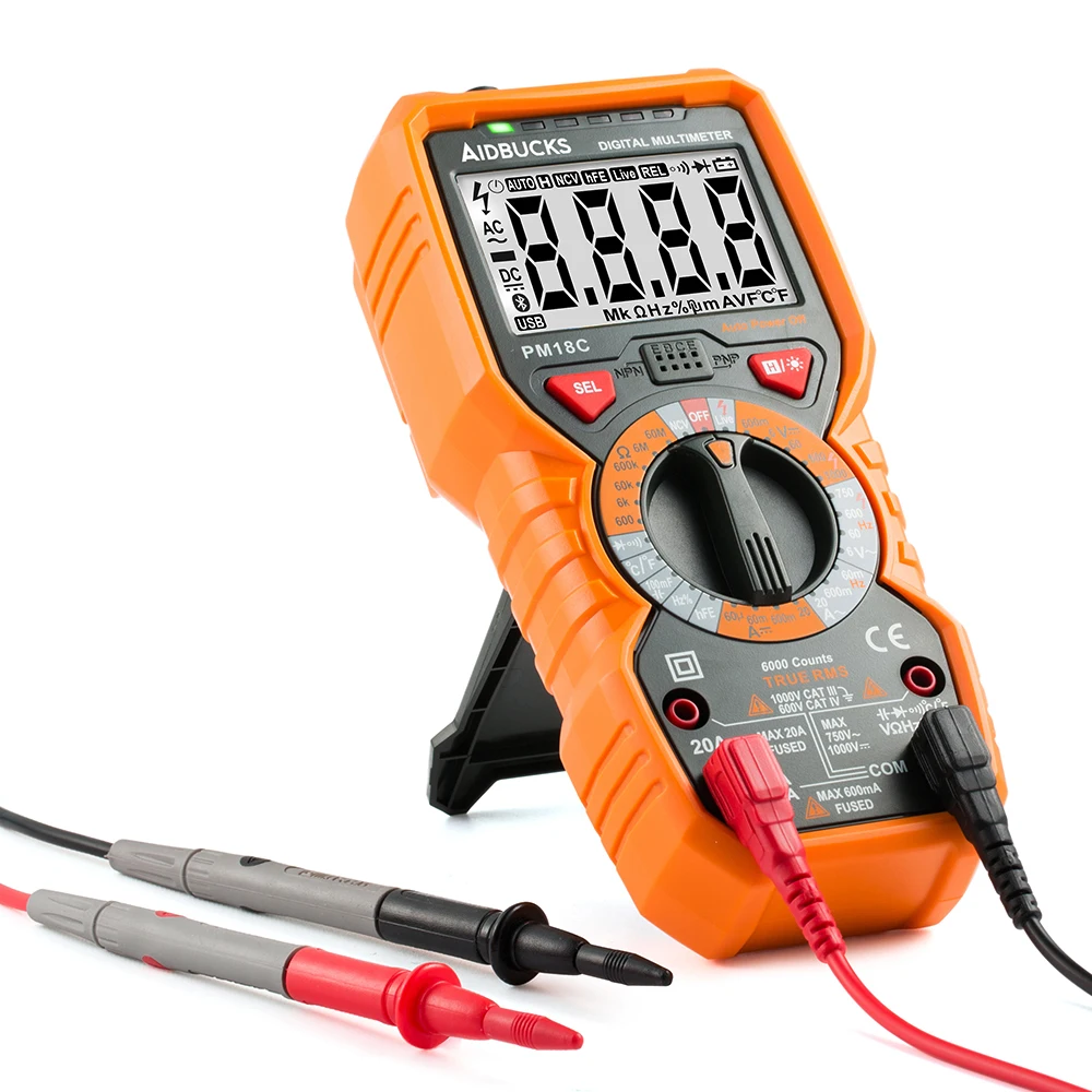 Multimeters AIDBUCKS 6000 counts HFE Digital Multimeter with True RMS