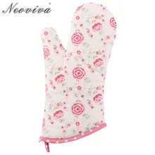 Neoviva Милые термостойкие квилтинговые рукавицы для взрослых женщин набор из 2 цветочных призм розовые Прихватки для кухни