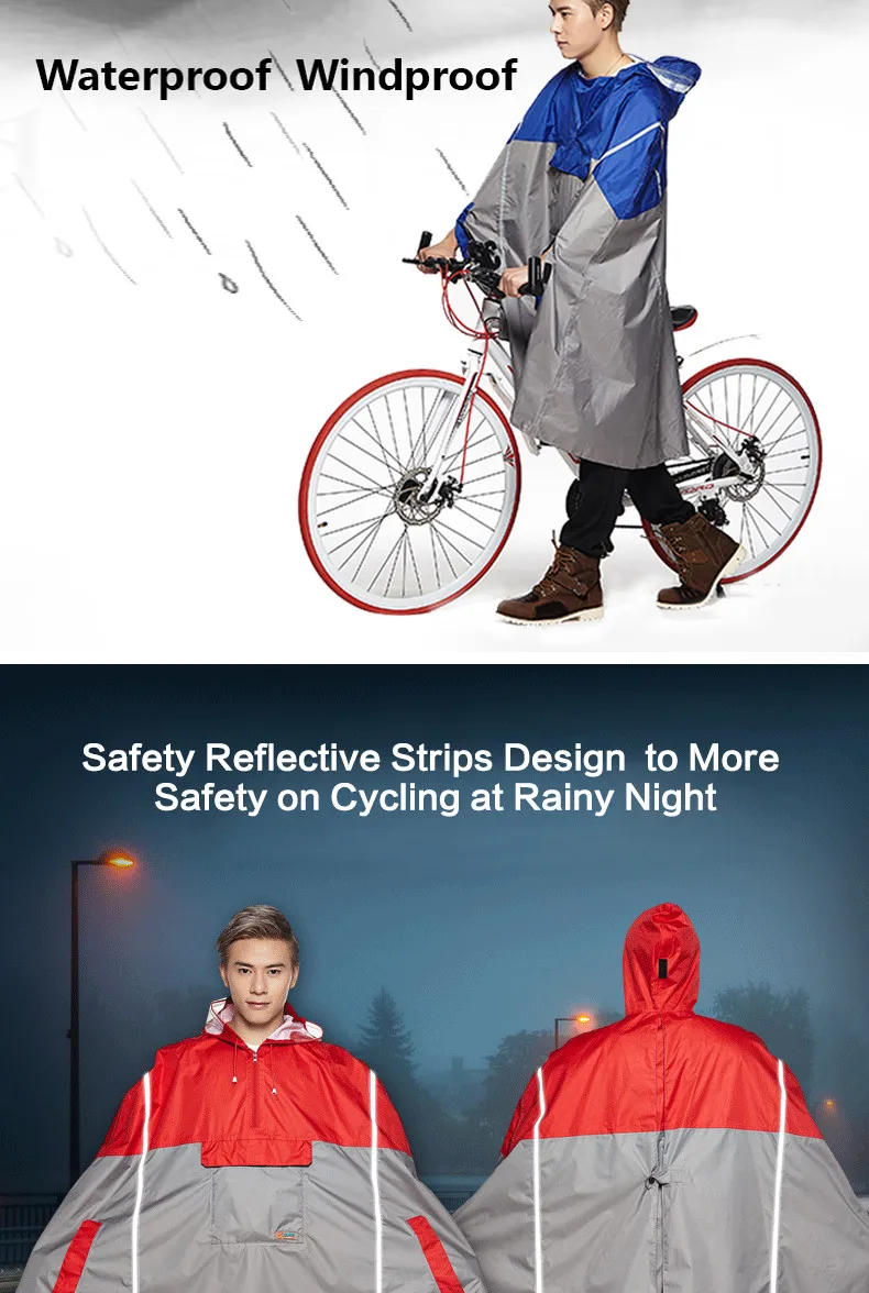 qian portátil capa de chuva ao ar livre poncho mochila design reflexivo bicicleta escalada viagem capa de chuva