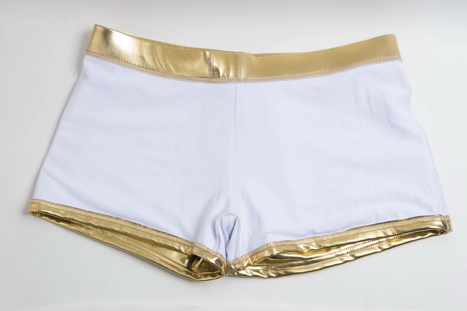 mens metallic gold swim shorts