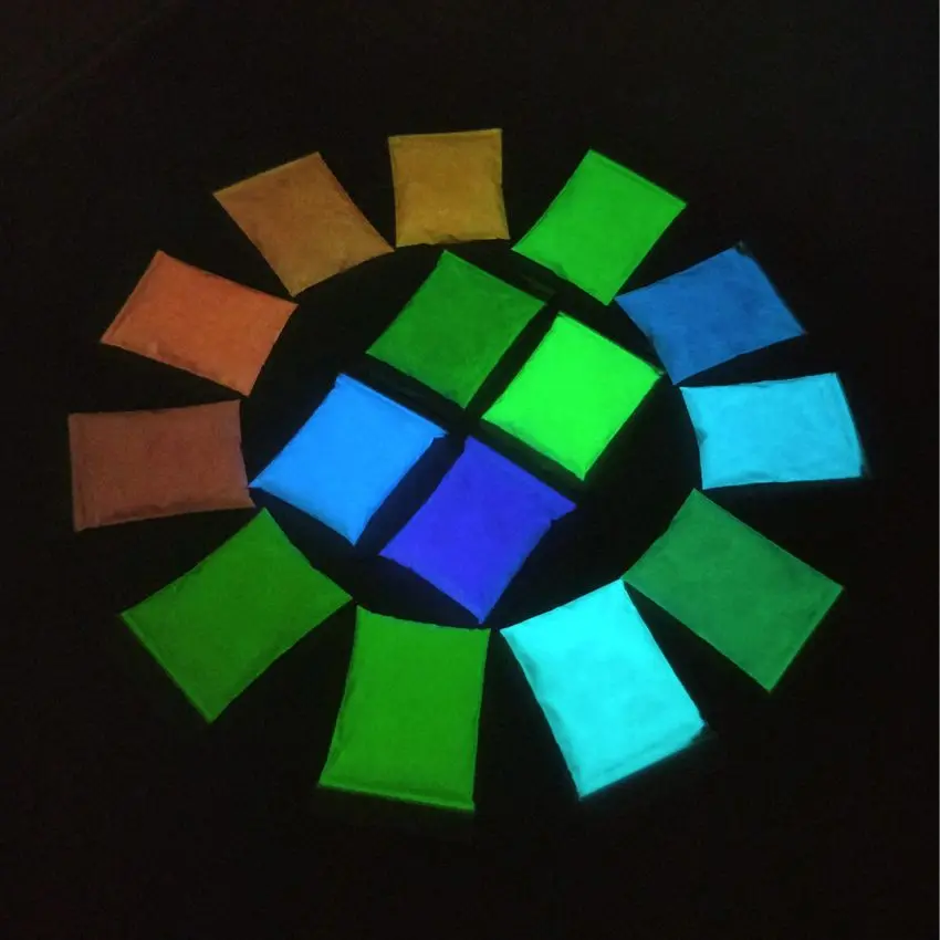 Nail Powder Nail Pigment Nail Glitter Luminous Pigment Fluorescent Pigment Luminous Powder 15 Colors Glow In Dark Nail Glitter Pigment Fluorescent Phosphor Glitter For nail art Bright Pigment Powder