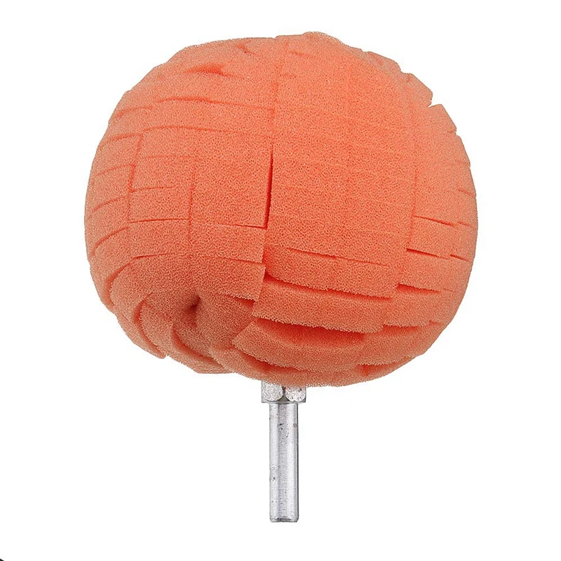 3.15Inch Wheel Waxing Polishing Sponge Ball Finishing Pad Round Disc Steel Ring Detail Polished Ball For For Automotive Sander