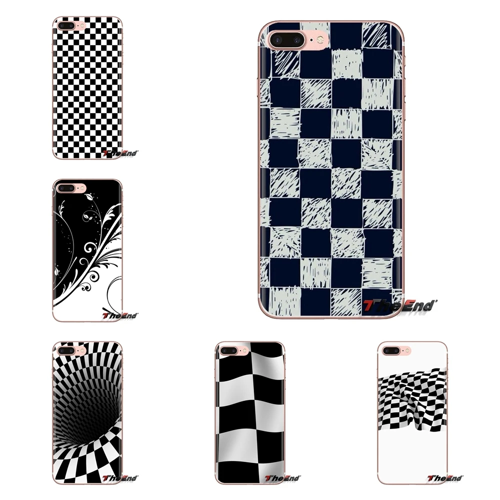 

Soft Transparent Cases Covers For Xiaomi Redmi 4A S2 Note 3 3S 4 4X 5 Plus 6 7 6A Pro Pocophone F1 Black And White Checkered