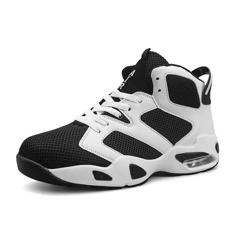 Zapatillas de baloncesto altas para hombre Botas transpirables antideslizantes zapatos deportivos zapatillas de baloncesto con suela de aire para hombre